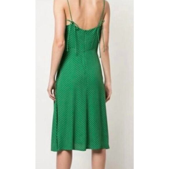 Reformation Peach Dress Veritas Green Size 12 - Picture 2 of 11